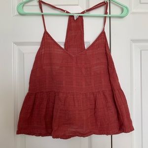Aeropostale Rust Racer Back Tank Top